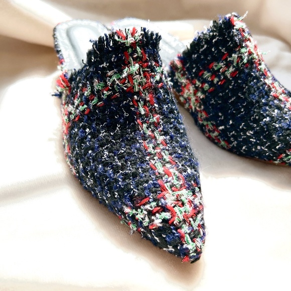 Jeffrey Campbell Tweed Noah Pointed Toe Mules - Picture 2 of 6